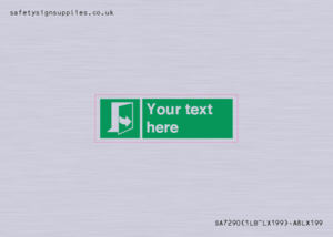 Custom sign safe condition door opens pulling left hand side